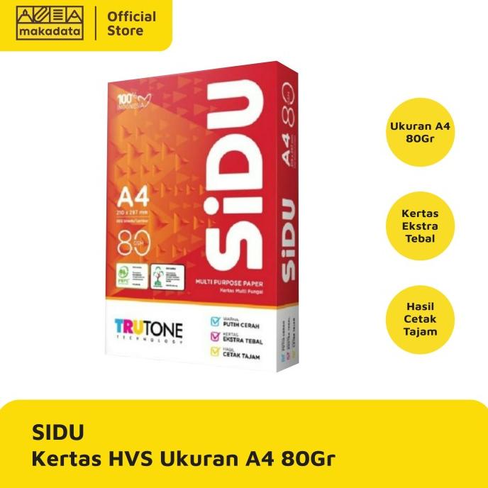 

DISKON KERTAS HVS | PRINT | FOTOCOPY SIDU A4 80 GRAM (1 RIM)