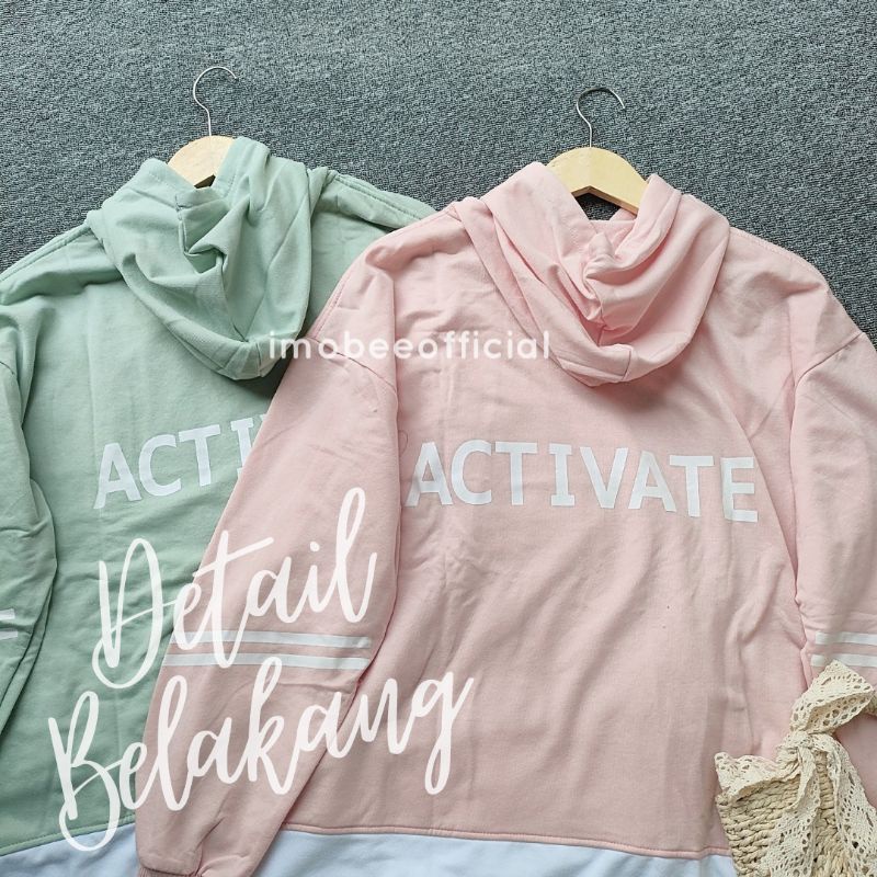 ACTIVATE UNIQUE HOODIE // HOODIE OVERSIZE XXL BACKPRINT