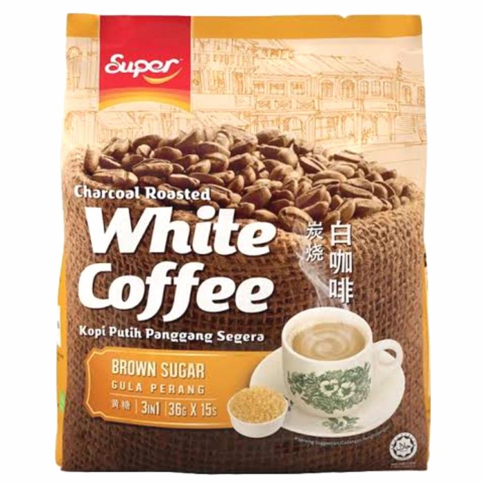 

SUPER CHARCOAL ROASTED WHITE COFFEE 3IN1 BROWN SUGAR