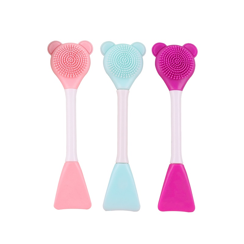 𝐂𝐢𝐭𝐚𝐝𝐞𝐚𝐥 - Spatula Masker, Sikat Pembersih Makeup Wajah, Sikat Silicone 2in1