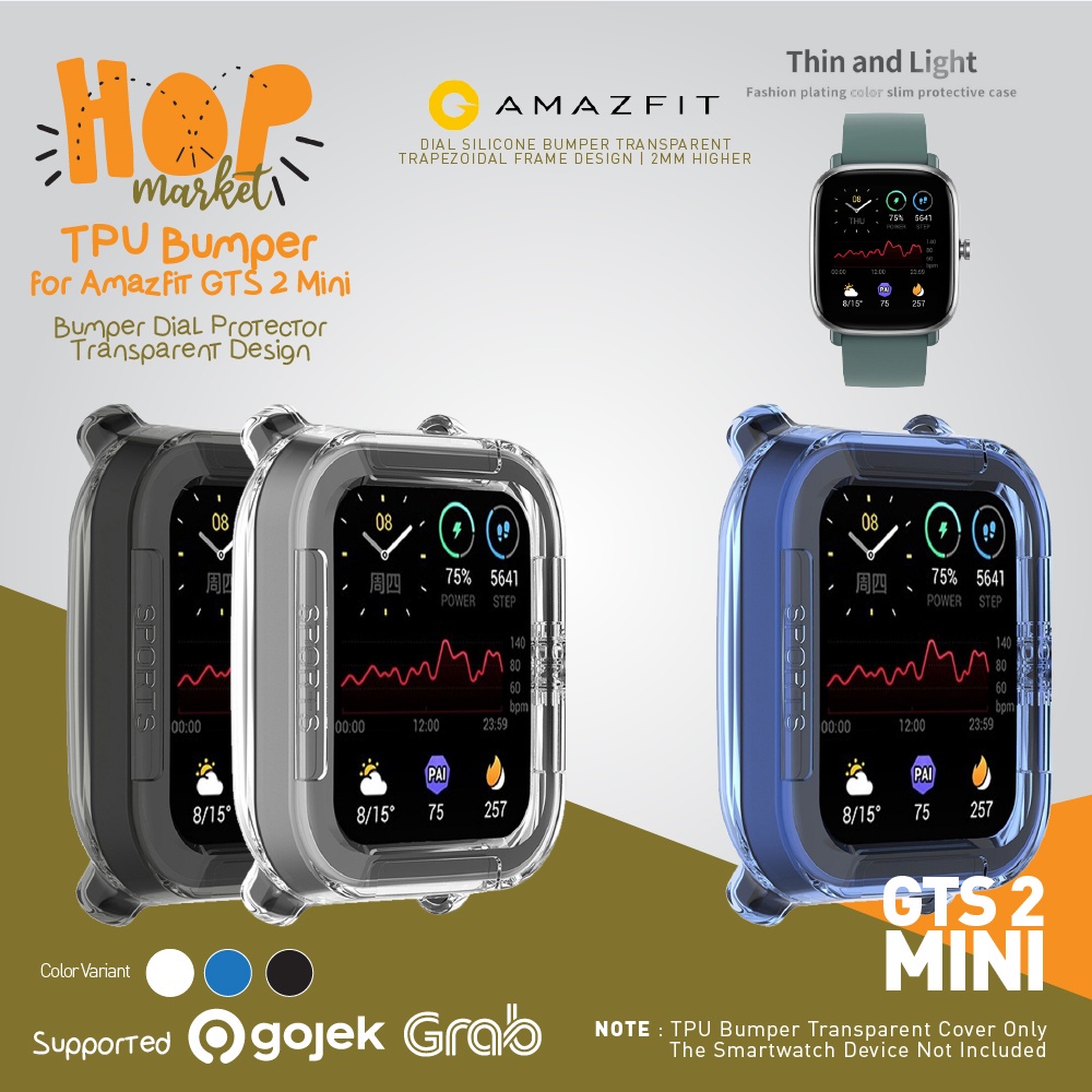 New Rubber Case TPU Soft Bumper Cover Protector for Amazfit GTS 2 MINI (Casing GTS2 Mini Silikon
