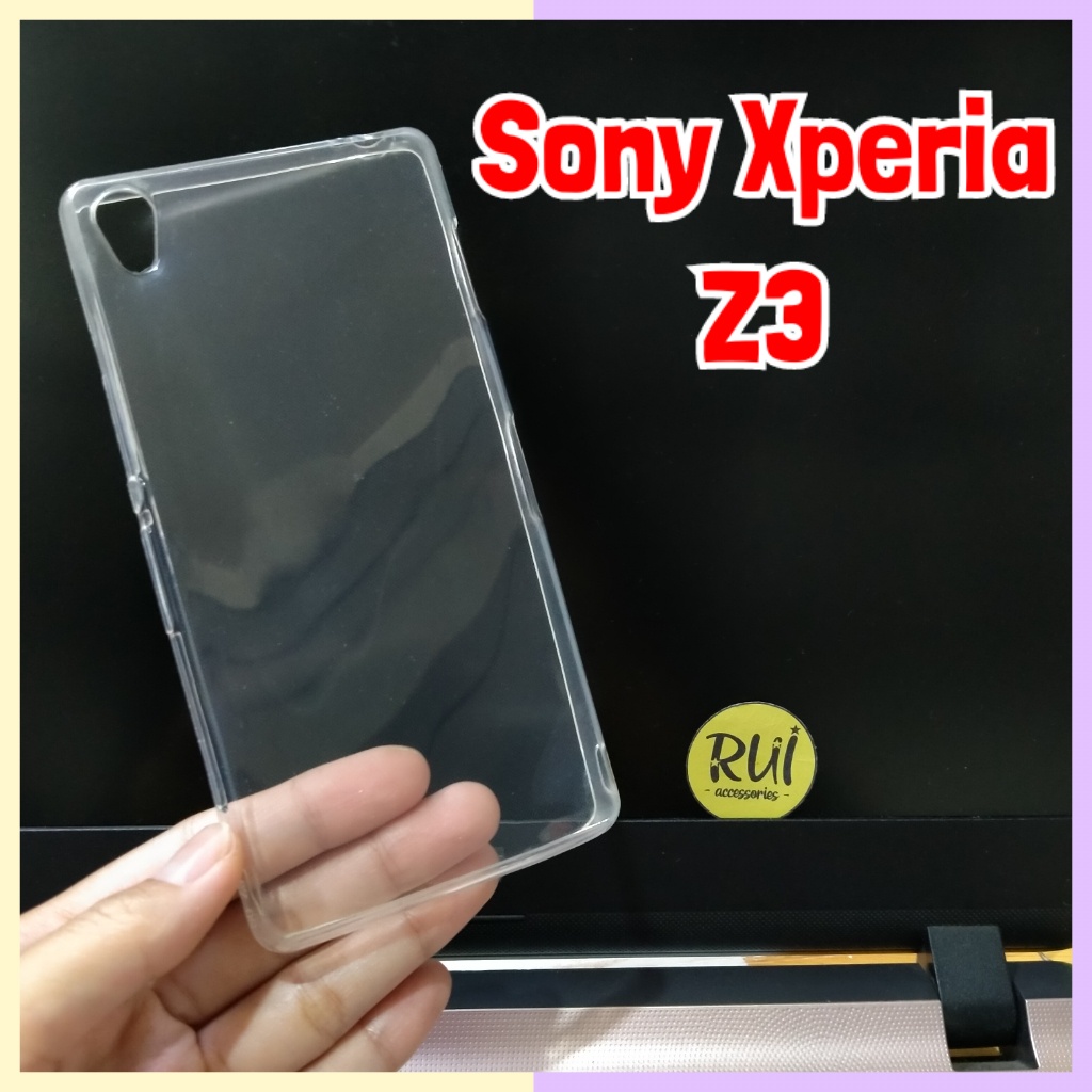 Clear Case Sony Xperia Z3 Case Bening Lentur Silikon Jelly Ultrathin Rui Acc