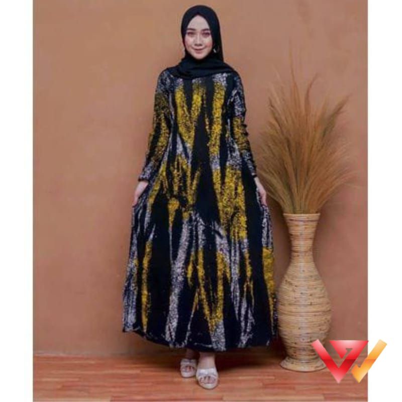 Batik Usman - Terbaru 2022 Gamis Twill Rayon Pekalongan Home Dress Busui Jumbo Gamis Rayon Premium