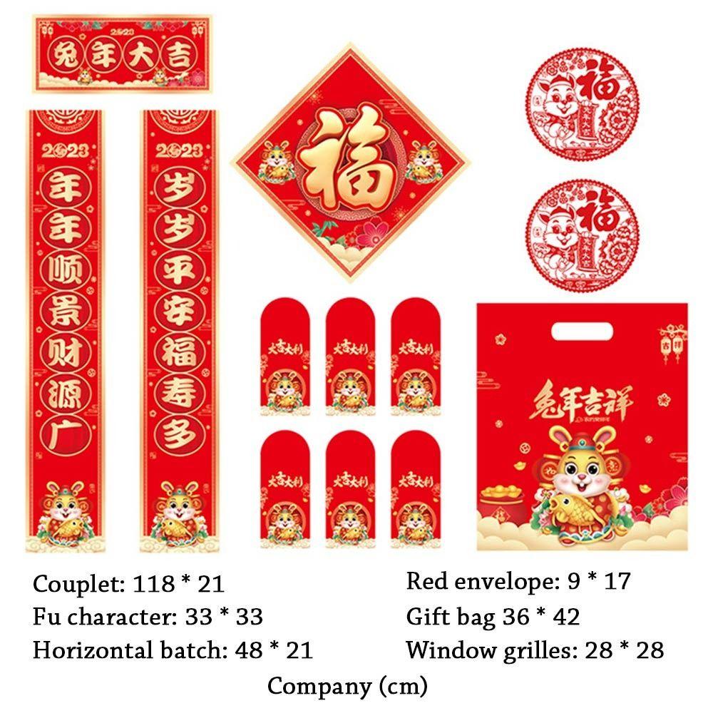 Solighter Spring Couplet Set Spring Festival Amplop Merah Hiasan Imlek Decor Perlengkapan Couplet Gift Box