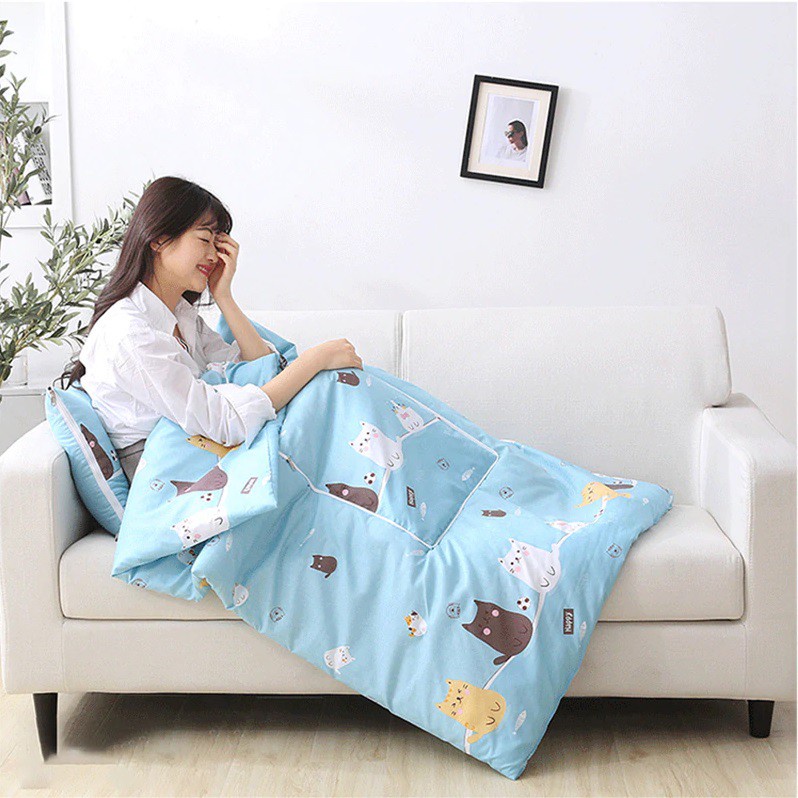 Bantal Selimut 2in1 Bantal Lipat Praktis Jadi Selimut