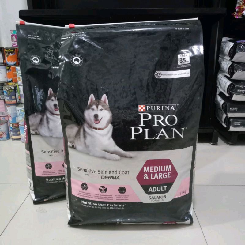 Proplan Adult Dog Food Medium Large Salmon 12kg (Ekspedisi) promo price - makanan anjing pro plan dogfood  murah promo