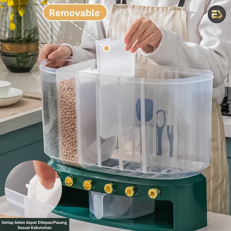 CEO Dispenser beras / kacang / grains / biji-bijian praktis dan minimalis
