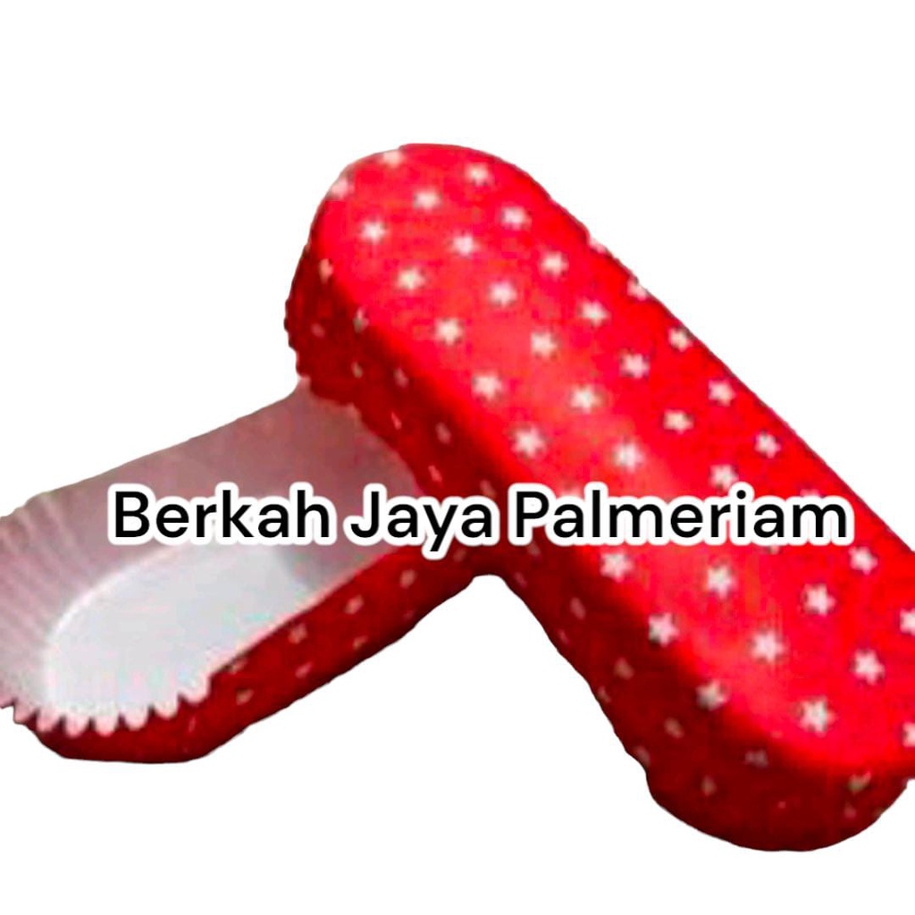 Kertas Alas Roti Kue bentuk oval (200 pcs) Anti Lengket motif random.