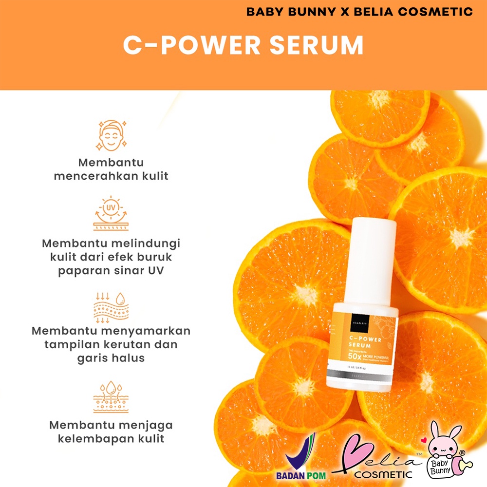 ❤ BELIA ❤ SCARLETT Whitening C-Power Series | Face Serum | Face Mist | Brightening | Perawatan Wajah | Spray | BPOM