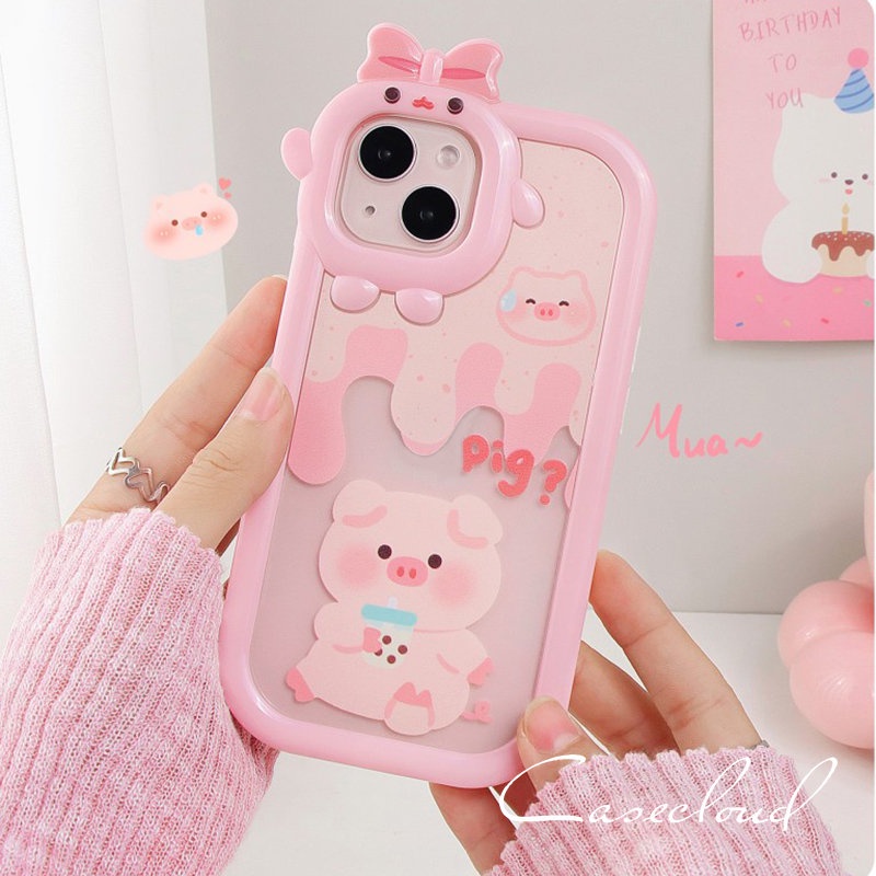 Soft Case TPU Motif Kartun Milk Tea Pig 3D Untuk Redmi 9A 10A 9T 10C 9C NFC POCO M3