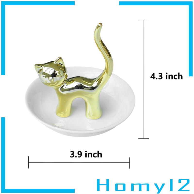 Homyl2 Ornamen Patung Kucing Holder Koleksi Untuk Rumah / Kantor