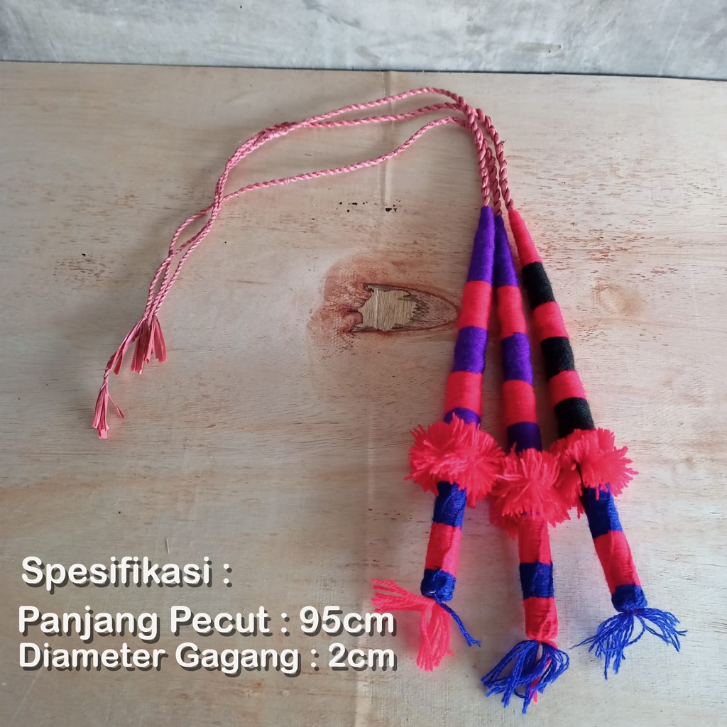 Pecut Jupe Gagang Lilit | Pecut Jaranan | Pecut Mainan anak | Mainan anak | Pecut Panjang 1m