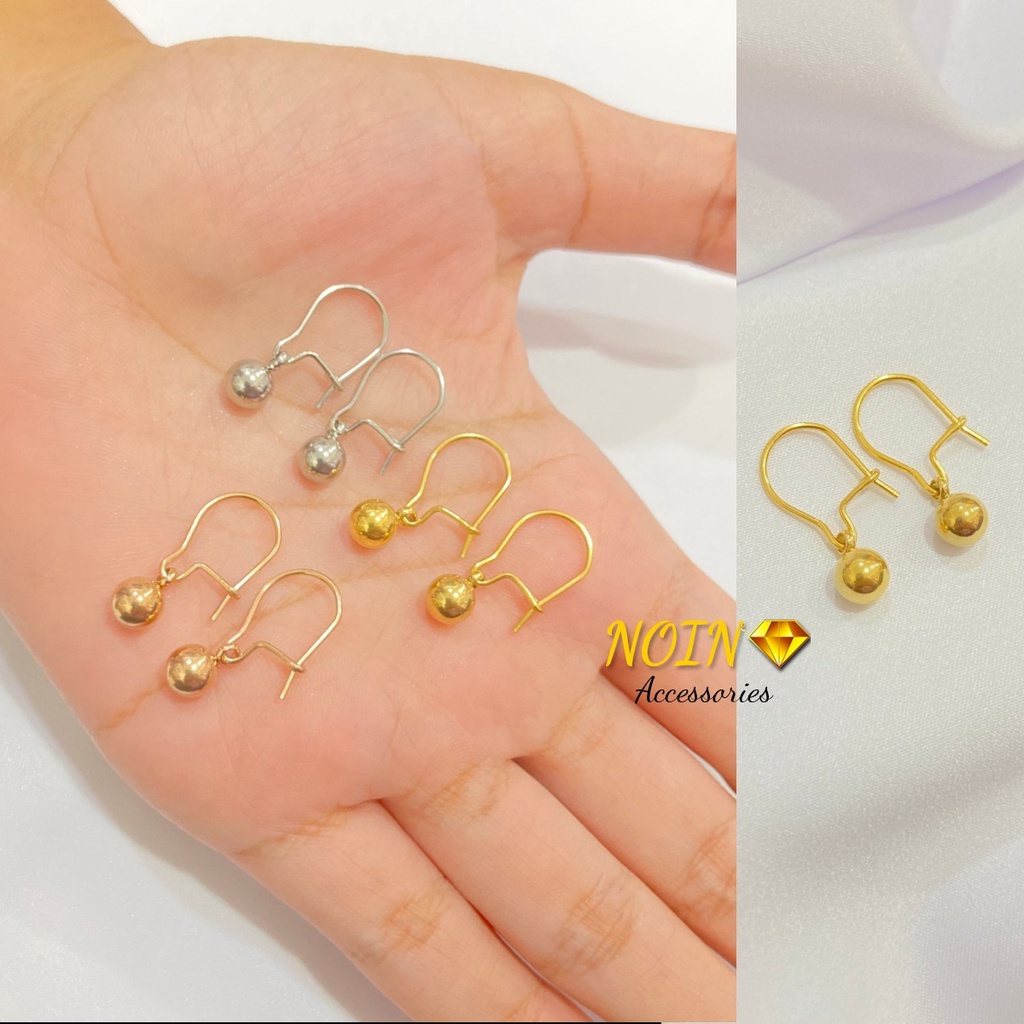 Anting Wanita Titanium Anti Karat Polos Pentol Korean Earing Aksesoris Fashion Murah