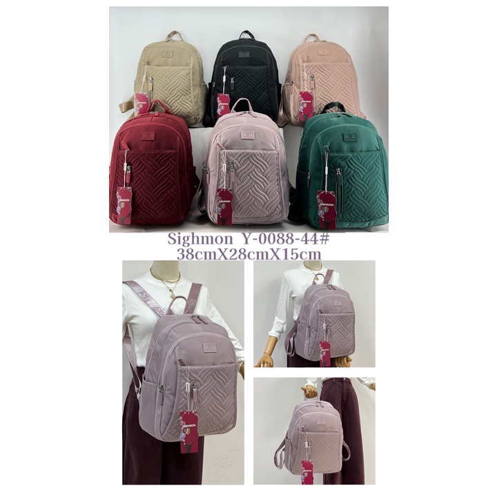Tas Wanita Ransel SIGHMON Original Tas Ransel 3 in 1 Import Fashion Korea Tas Ransel Canvas Import Trendy Waterproof-Y 0088-44