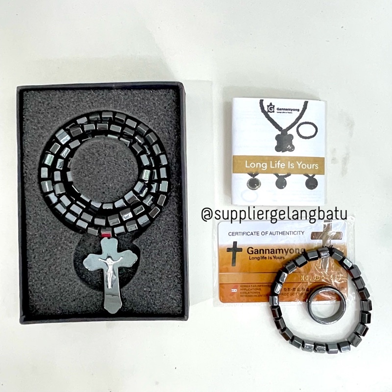 PAKET CINCIN KALUNG GELANG GANNAMYONG SALIB YESUS EDISI PREMIUM