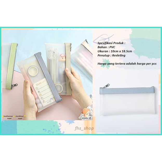 

Tempat Pensil Transparan Tempat Pensil Aesthetic Tepak Pensil Pastel Color Pencil Color