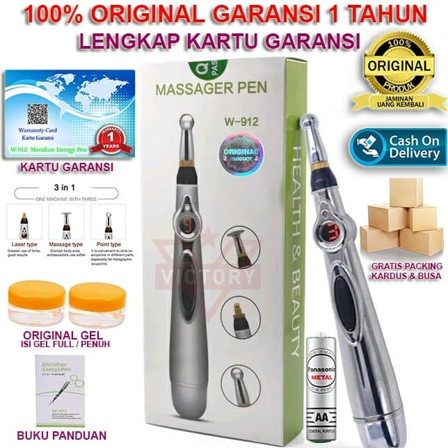 Pena Alat Akupuntur Pijat Terapi Refleksi Meridian Energy Elektrik.