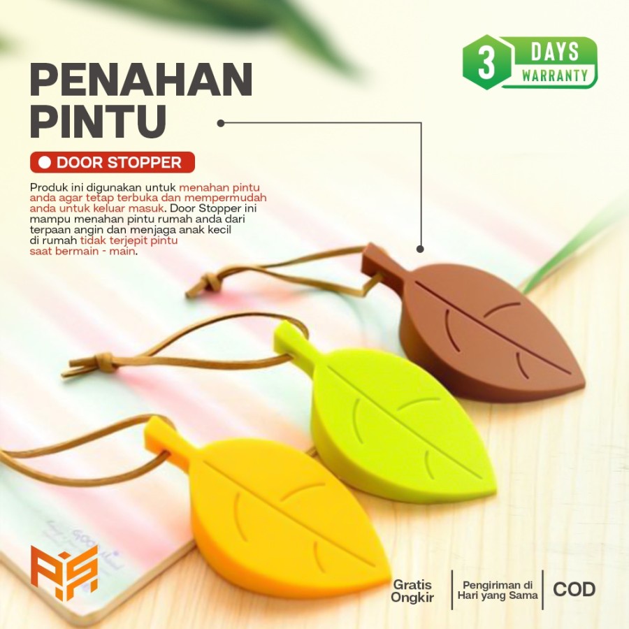 LT- Penahan Pintu Bentuk Daun / Door Stopper / Pengganjal Pintu / Ganjalan