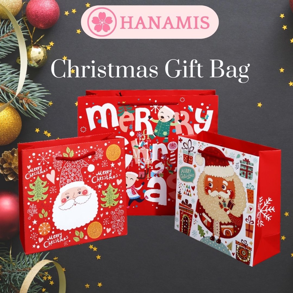 

Christmas Gift Bag Paper Bag Kado Natal Bahan Premium Tebal Kantung Hadiah Natal Tahun Baru Souvenir