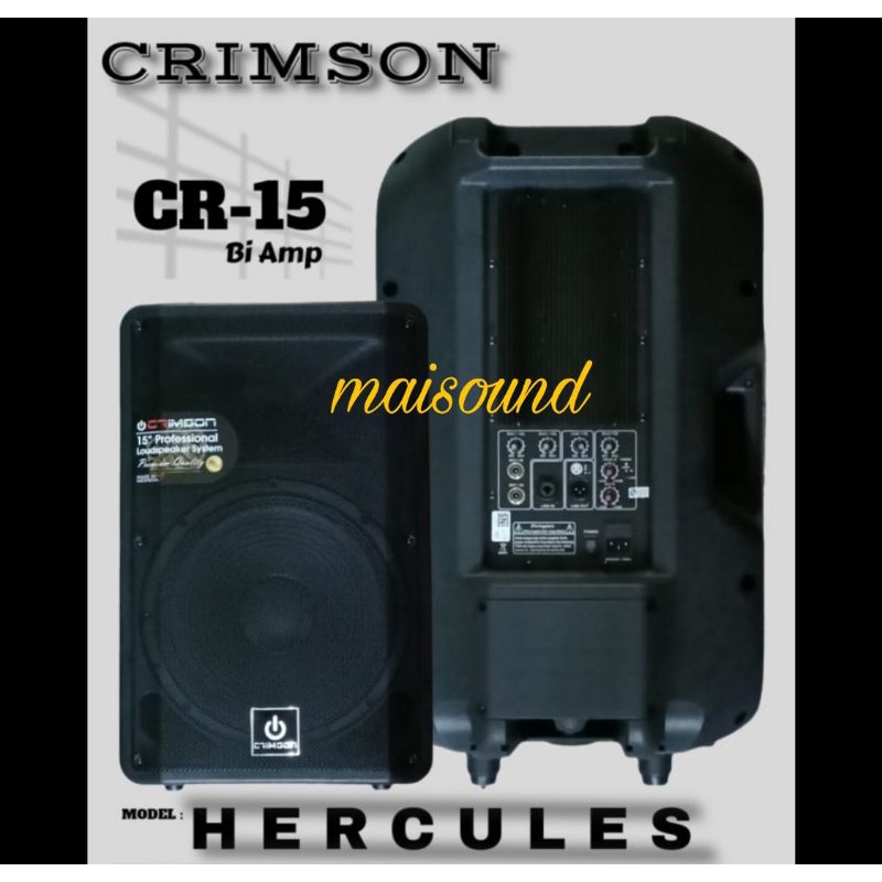 SPEAKER AKTIF CRIMSON CR 15 INCH SEPASANG CRIMSON CR15 HERCULES BI AMP