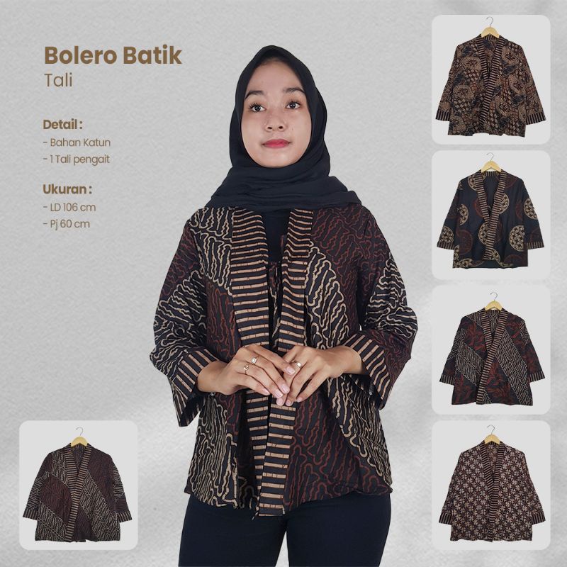 Bolero Batik Wanita Sogan Tali- Naira Batik