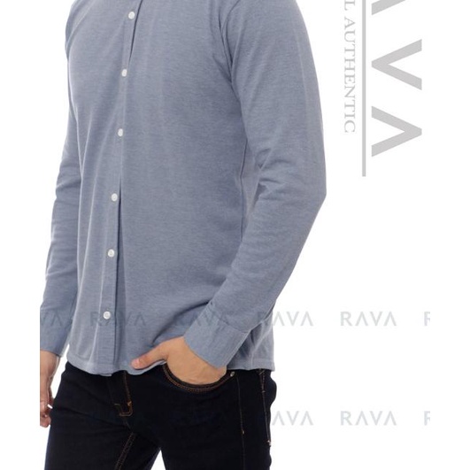 Kemeja Polo Pique Lacost Kerah Ciangi Shanghai Lengan Panjang RAVA NEW - Yellow Mustard, S