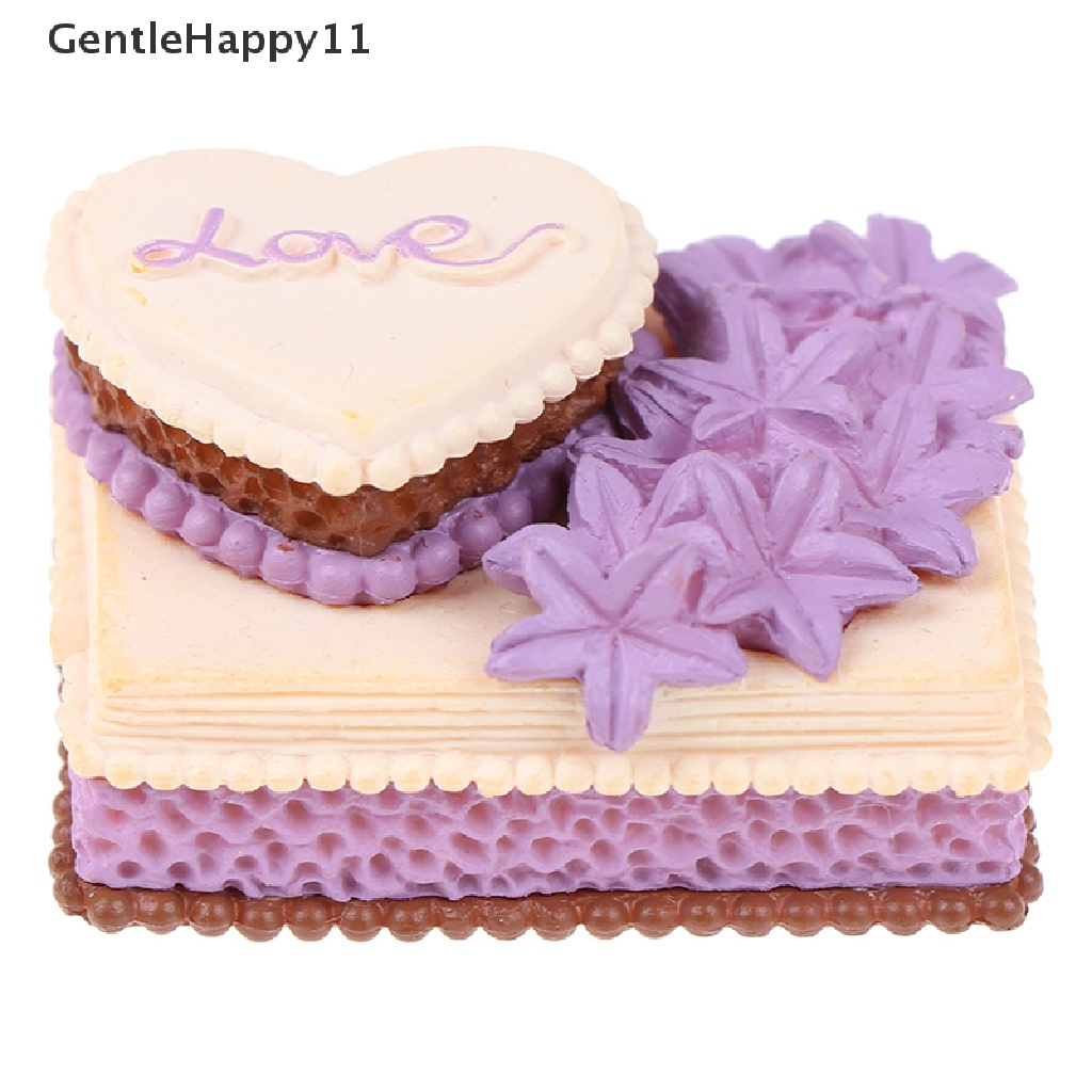 Gentlehappy Kue Ulang Tahun Model Simulasi Makanan Miniatur Patung Pretend play Mainan Dapur  Id