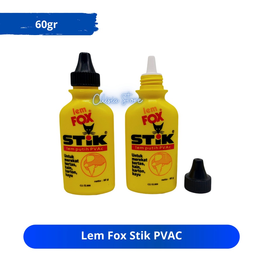 

Lem Fox Stik PVAC 60gr / Lem Stik / Lem Cair / Lem Putih / Lem PVAC