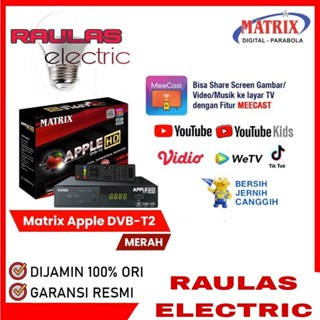 Set Top Box MATRIX APPLE / STB T2 Reciver Siaran TV Digital / Apple Merah