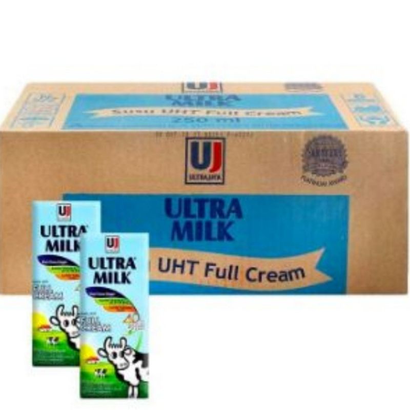 

Susu UHT Ultra Milk 1Dus 200ml 250ml All Varian Fullcream Strawberry Coklat 1 Dus