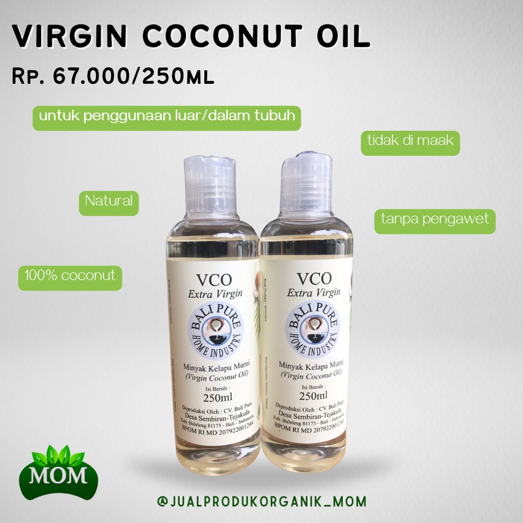 Jual VIRGIN COCONUT OIL, BALI PURE OIL, VCO Shopee Indonesia