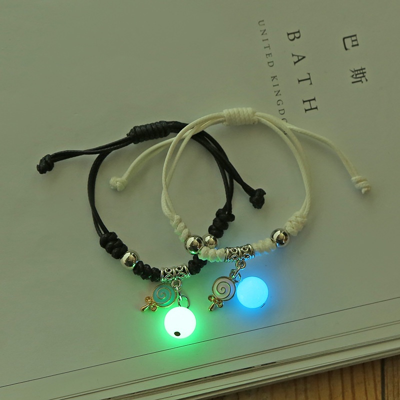 1 Pasang Gelang Luminous Gaya Korea Untuk Pasangan