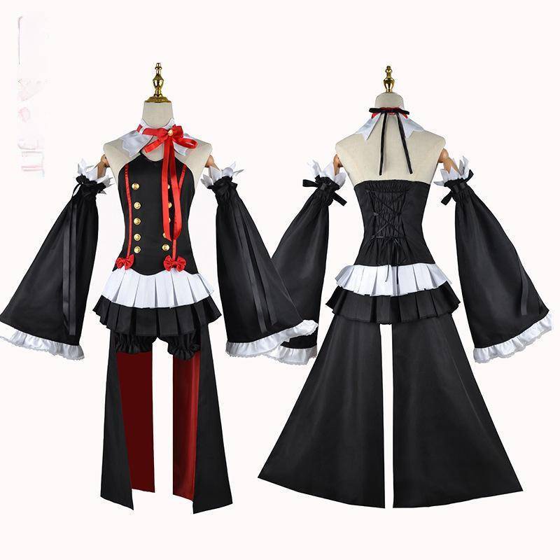 【Wetrose】 Seraph of the End Owari No Seraph  Krul Tepes Wanita Women Girl Vampire Cosplay Costume Anime Set