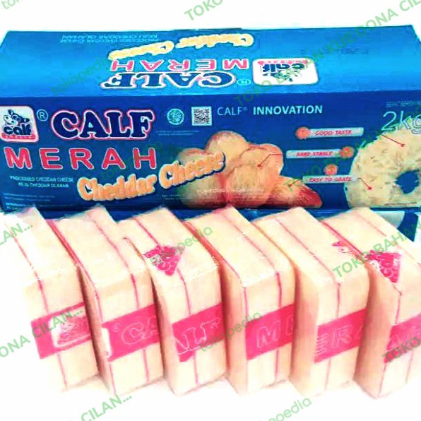 

T0P KEJU CALF MERAH CHEDDAR POTONGAN 245 - 255 GR NICE