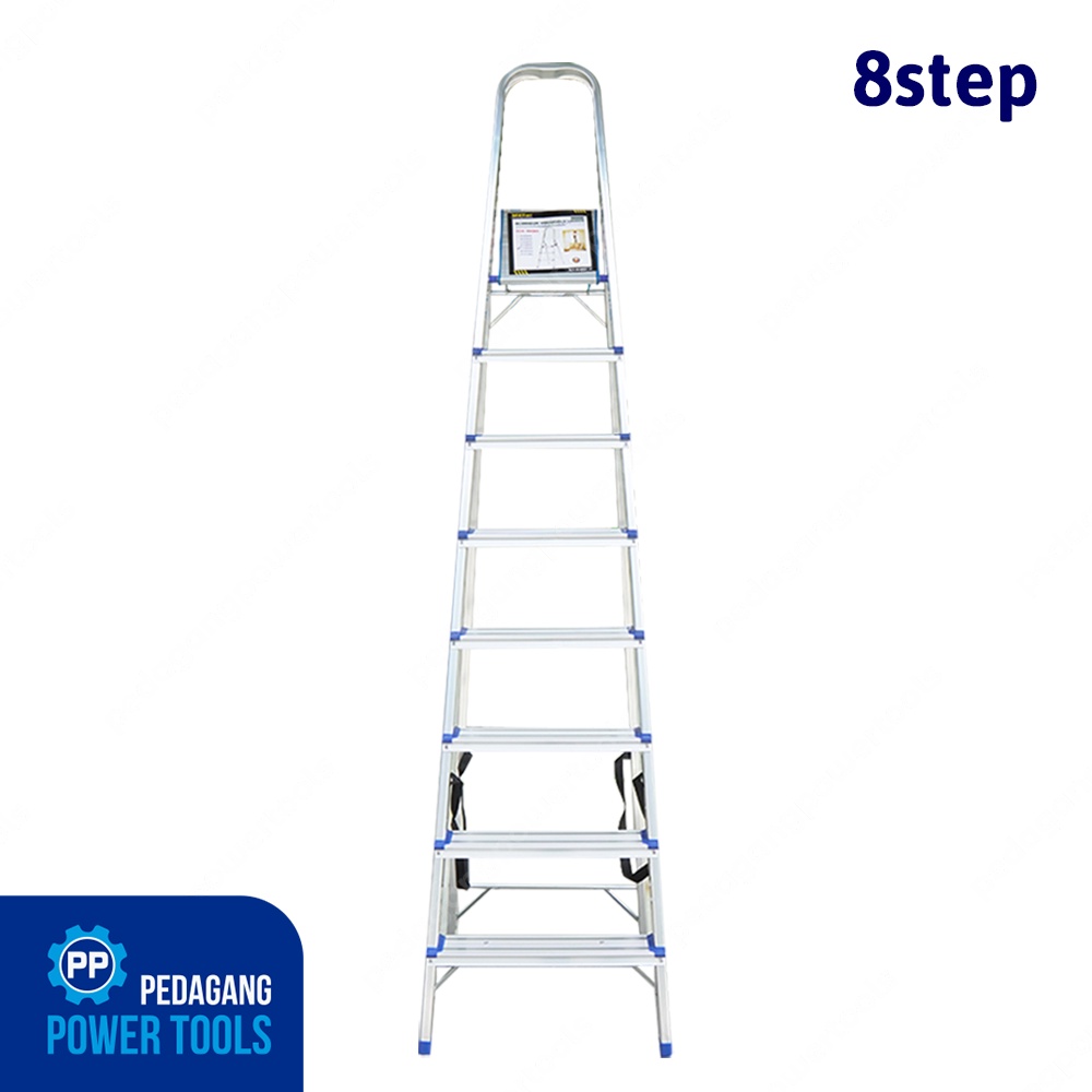 MOLLAR TANGGA RUMAH ALUMINIUM 8 STEP 2.2 METER LIPAT TINGKAT LADDER