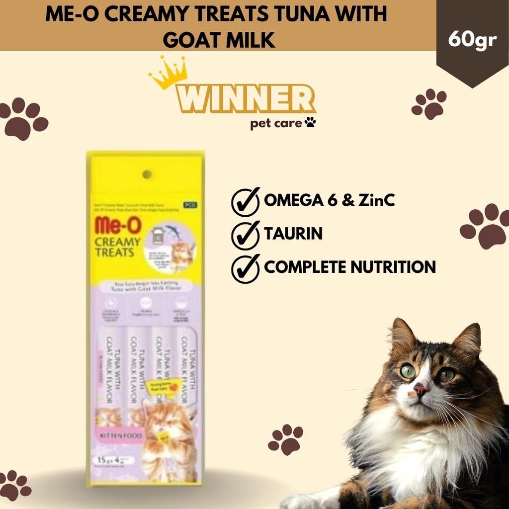 Meo Creamy Treats Cat Snack Tuna with Goat Milk 60gr