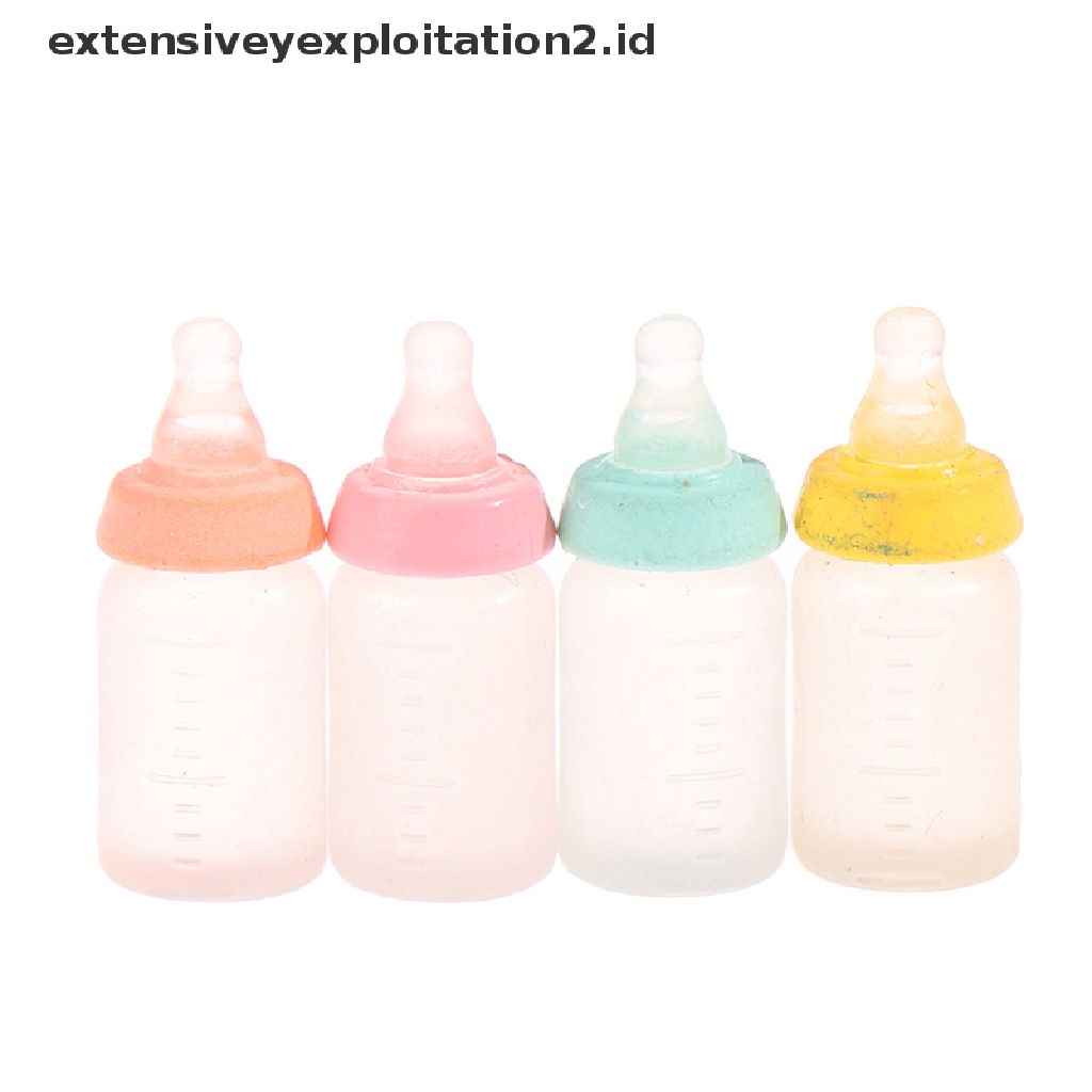 6pcs / Set Mainan Miniatur Botol Susu Skala 1: 12 Untuk Dekorasi Rumah Boneka