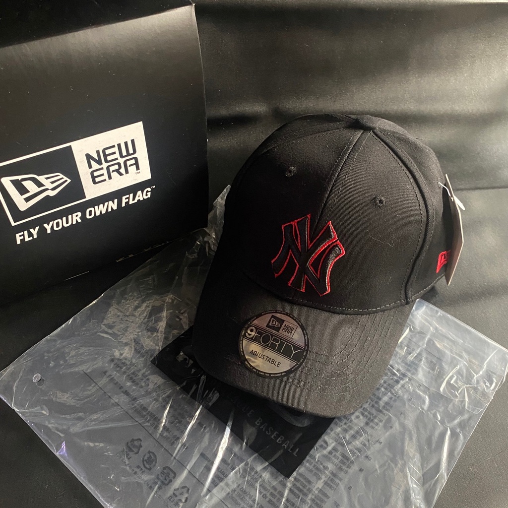 TOPI BASEBALL MLB NY WHIRE LIST RED ORIGINAL BLACK / TOPI BASEBALL MLB NY WHIRE LIST RED ORIGINAL BL