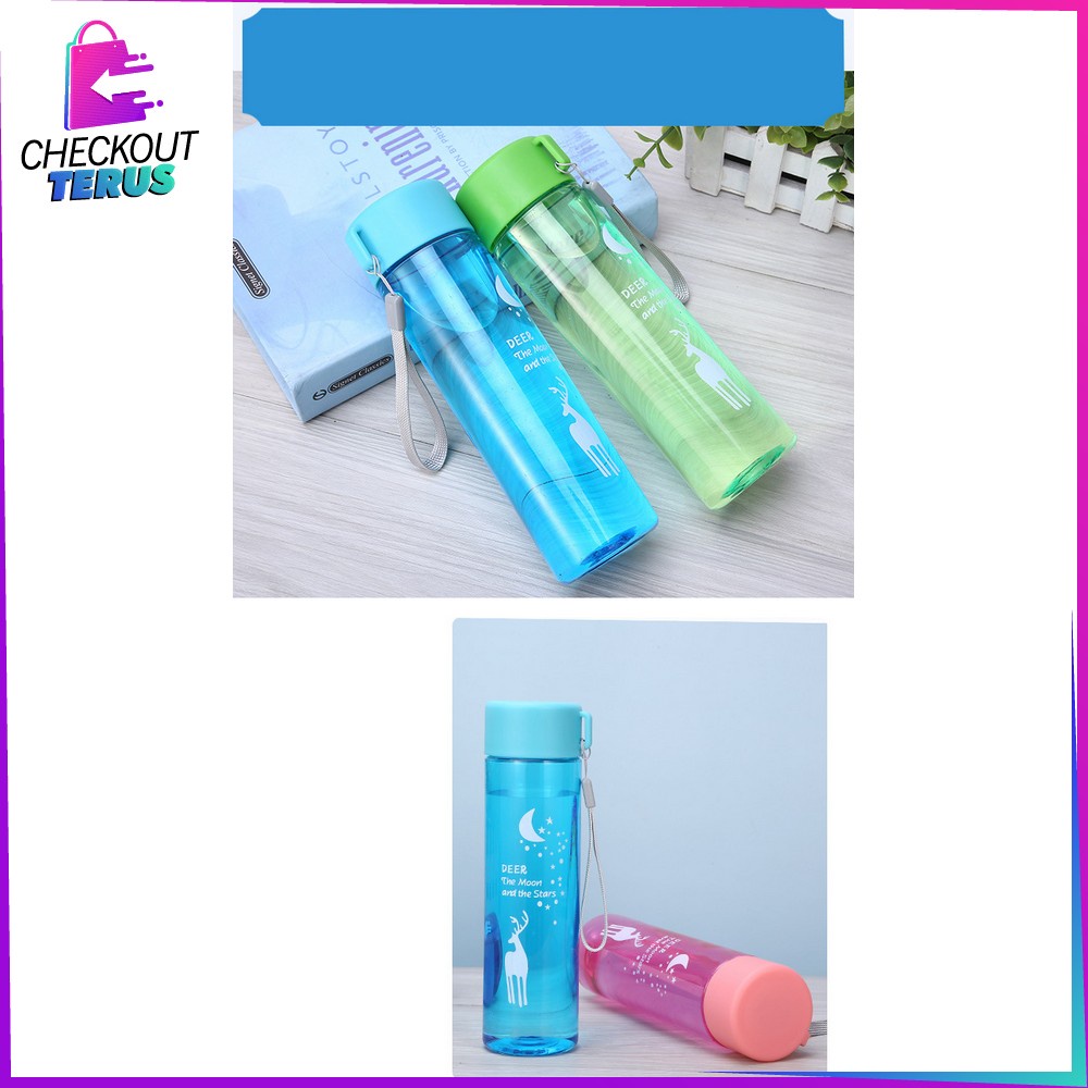 CT C709 Botol Minum Portable 450ML Motif Karater Binatang Rusa Sport Travel Anak Sekolah Tumbler Botol Air Minum