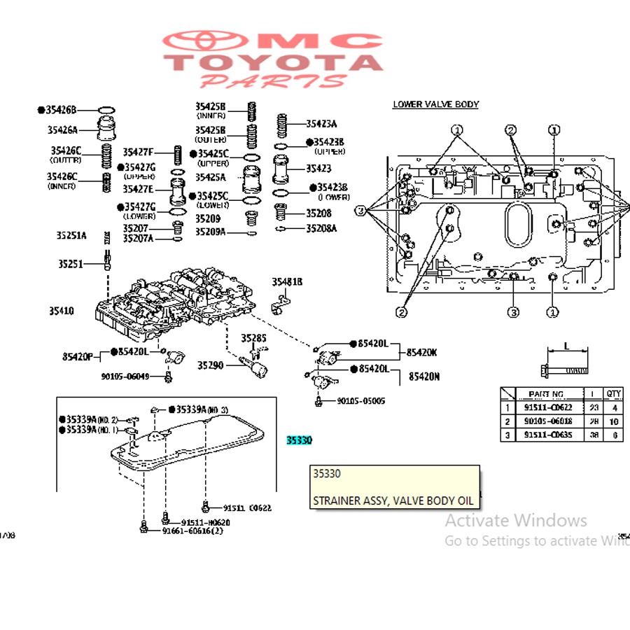 Filter Saringan Oli Strainer Matic Kijang Innova Hiace Bensin 35330-53010