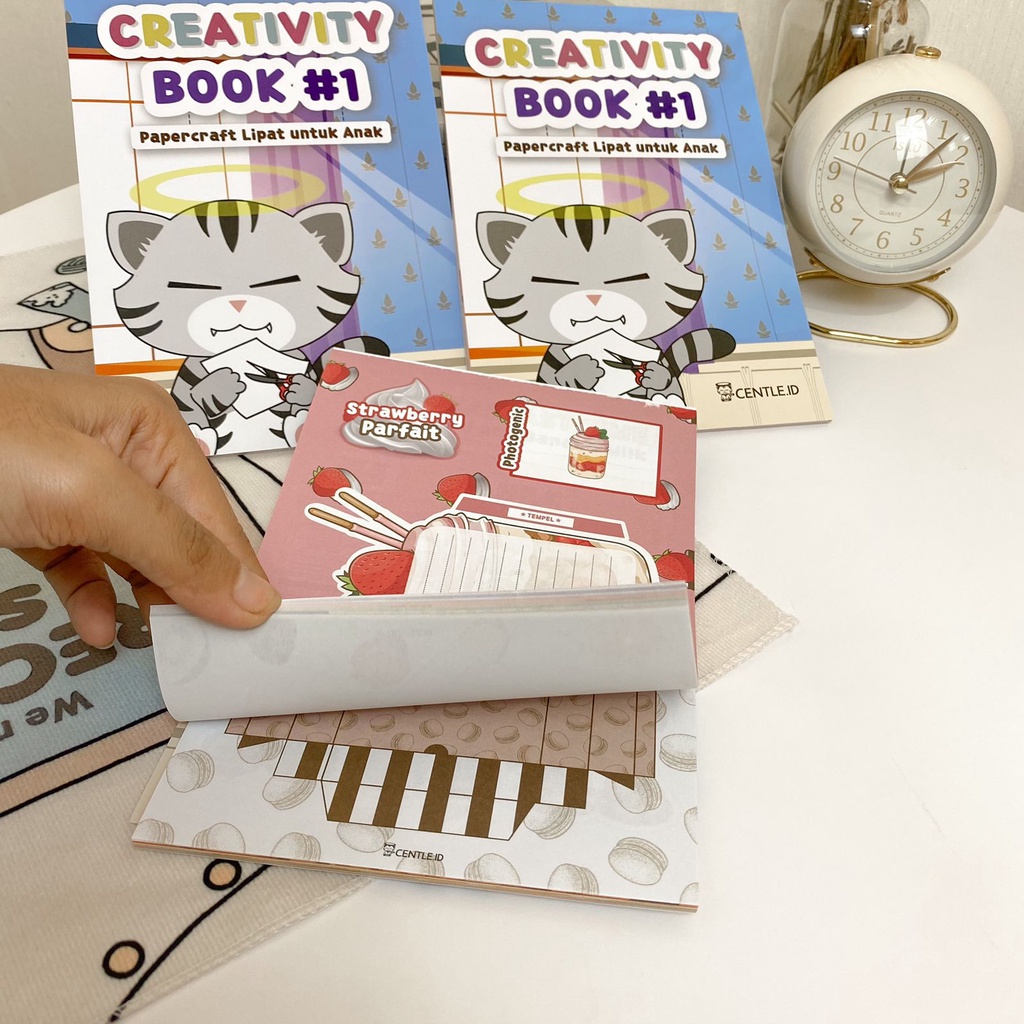 

Buku Origami Centle 001 / Buku Papercraft DIY Origami Kit Centle 001 Korean Book Assorted Food Art Craft Notebook Gambar Makanan Prakarya Lucu Korea Anak