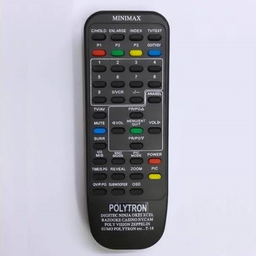 DIJAMIN PUASS &amp; SESUAI GAMBAR- Remot Remote TV POLYTRON TABUNG/ Original Pabrik / KW Langsung Konek Tanpa Setting Tabung Politron Hitam