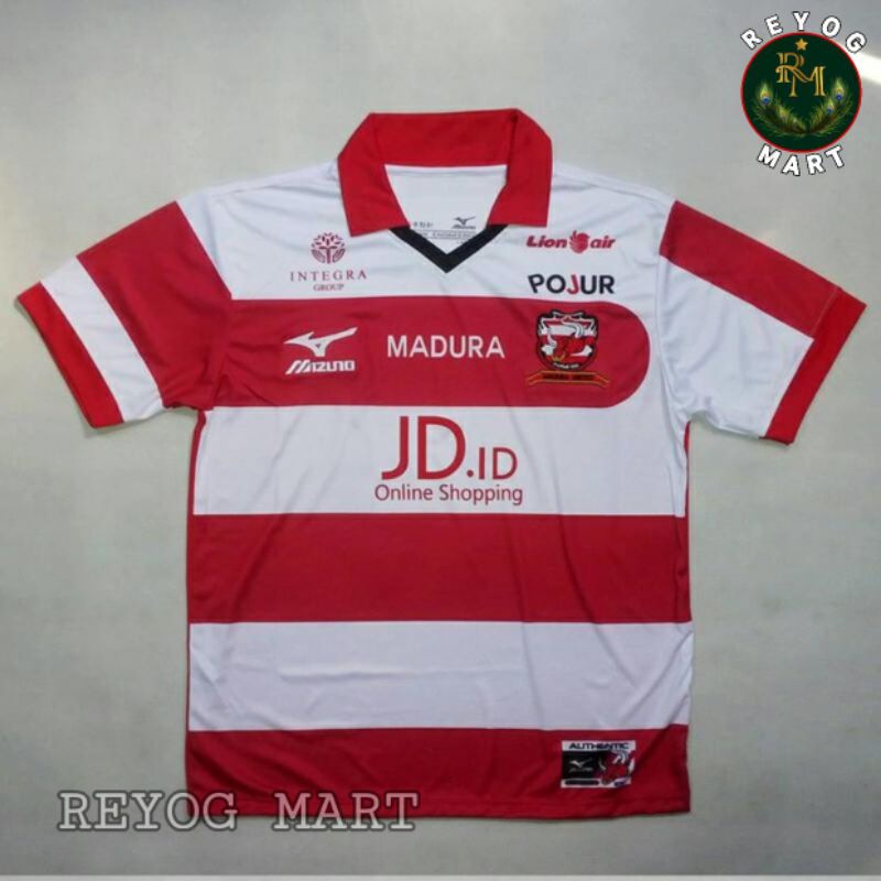 JERSEY MADURA UNITED GRADE ORI 2017 GOJEK TRAVELOKA LIGA 1 MERAH PUTIH GO RETRO