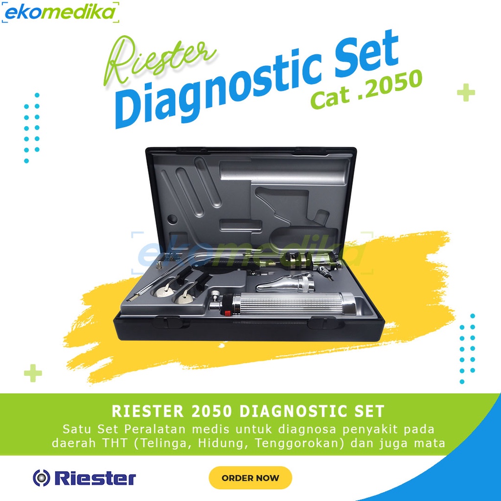 Alat Diagnostic Set Riester Peralatan Diagnosa THT Set / RIESTER cat.2050 Diagnostic Set - Germany