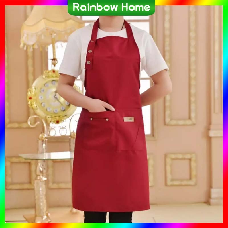 Rainbow Home  Celemek Masak Apron Barista waterproof Chef Barber