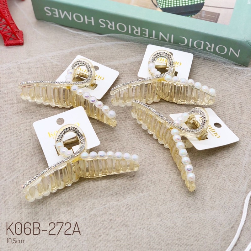 JEDAI RAMBUT MUTIARA ALA KOREA MUTIARA IMPOR PREMIUM PEARL CLAW CLIP / JEPIT RAMBUT SALON KOREA MUTIARA