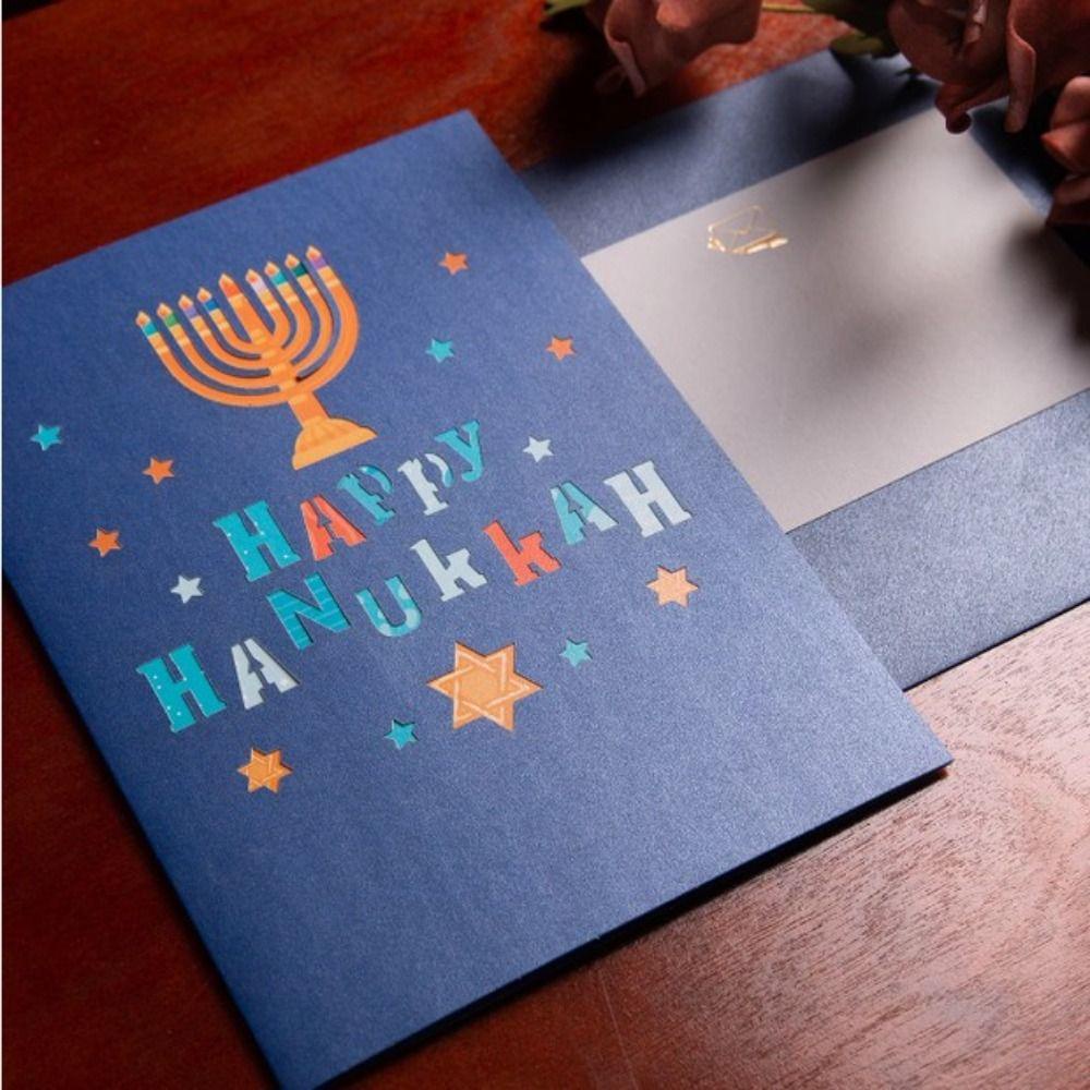 Top 3D Happy Hanukkah For Mom Dad Suami Istri Hanukkah Day Pop Up Hadiah Festival Pesan