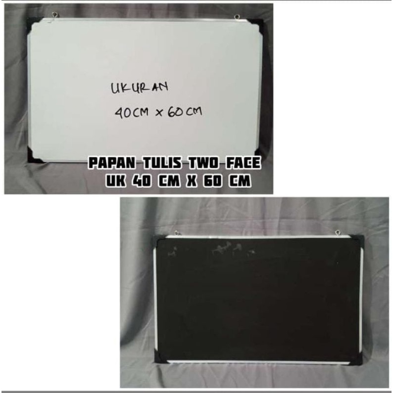 

papan tulis whiteboar two face ukuran 40 X 60 cm 50cm x 60cm 50x60 cm