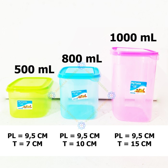 populer] Toples Kotak Tinggi Toples Kecil Sealware Toples Bumbu Plastik TKT01