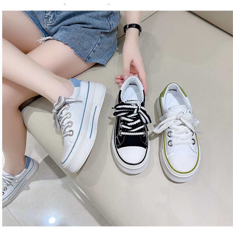 TBIG [COD] Sepatu Sneakers AMANDA Sepatu Kanvas Import Wanita Sepatu Korea Style Sekolah Kuliah